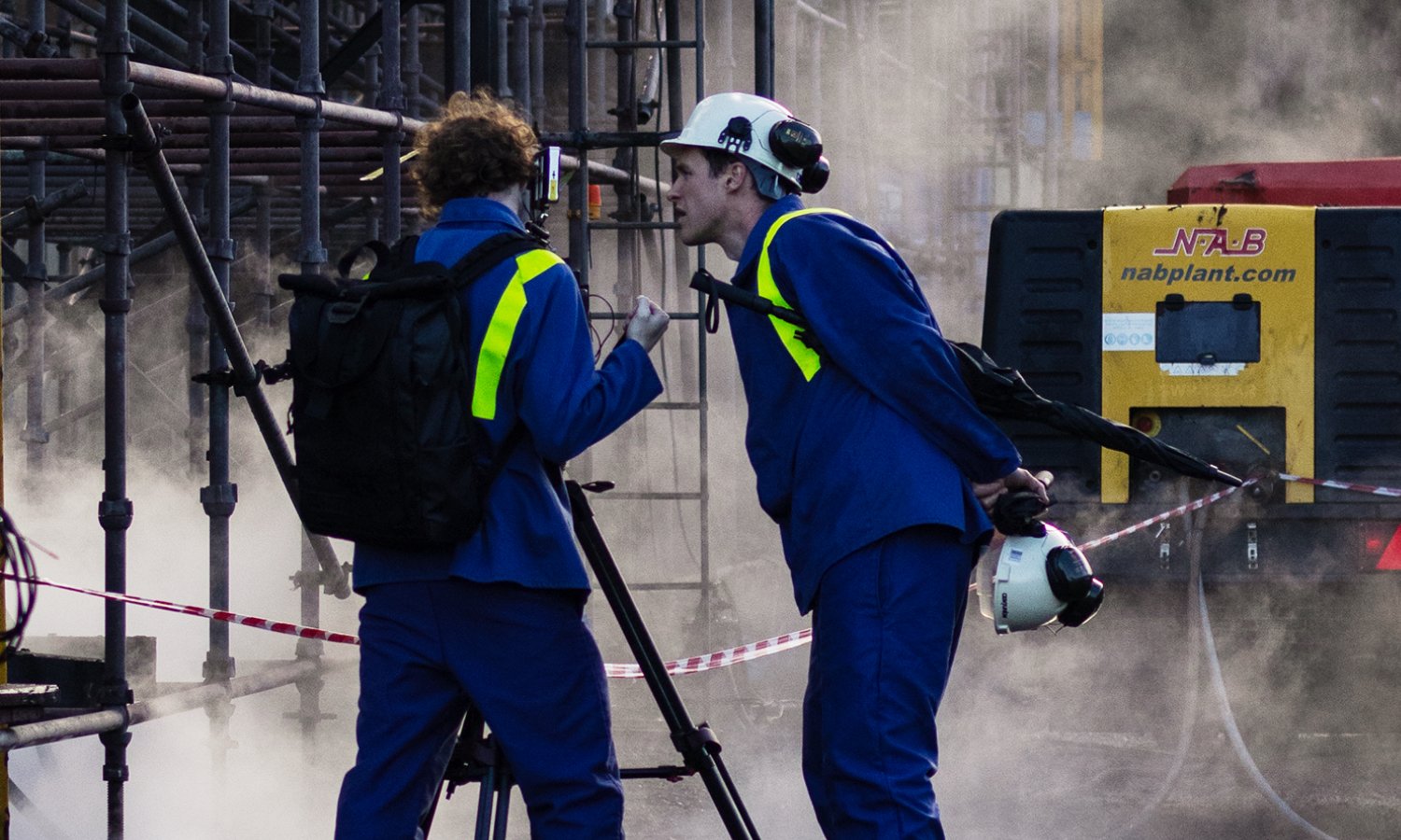 David Roland Warwick filming on location